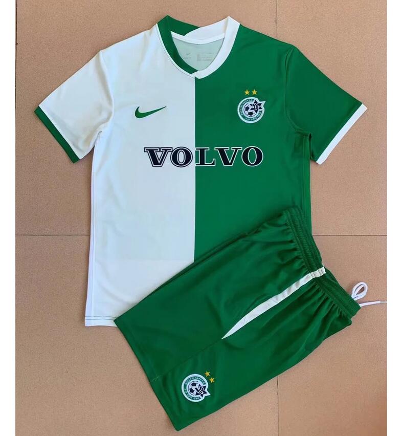 Kids 2021/22 Maccabi Haifa FC Home Soccer Kits Shirt with Shorts